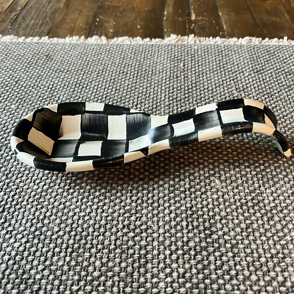 Mackenzie Childs Courtly Check Spoon Rest